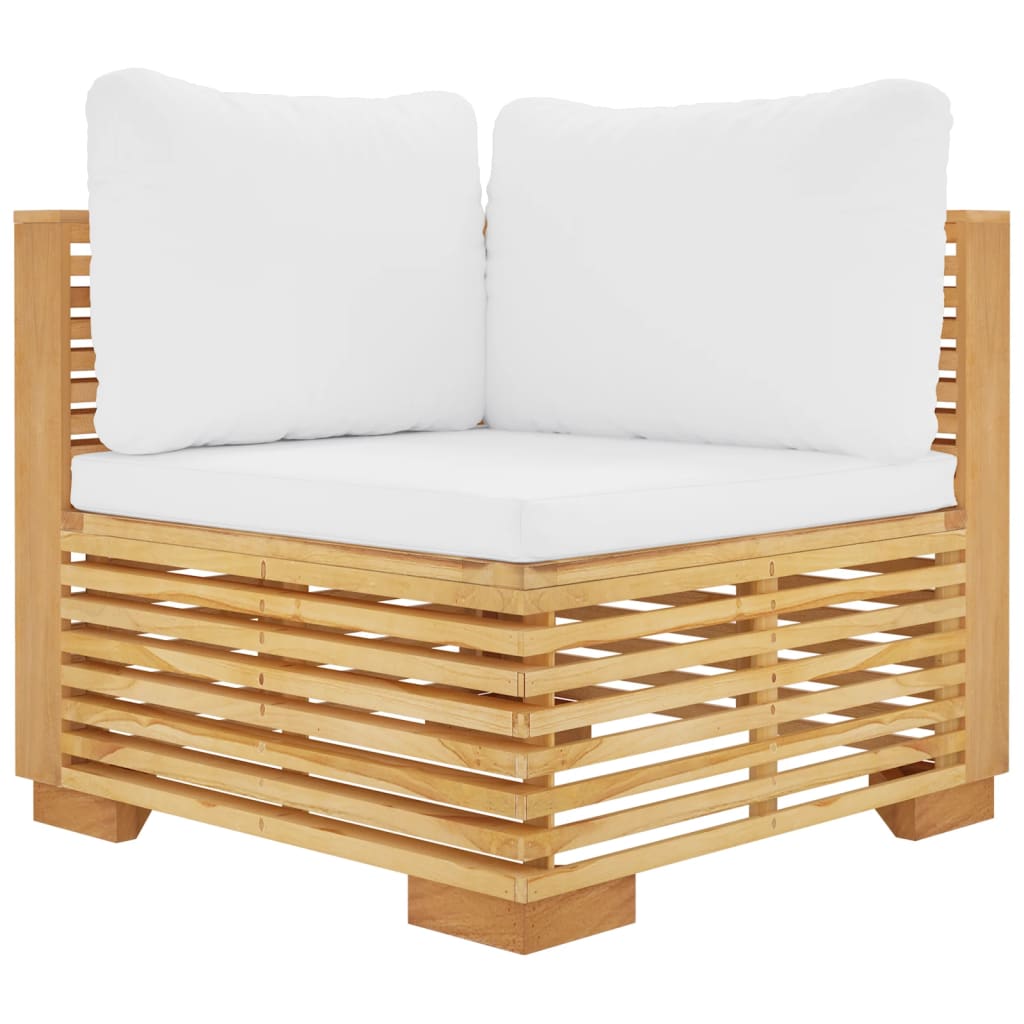 NNEVL 9 Piece Garden Lounge Set with Cushions Solid Wood Teak-4