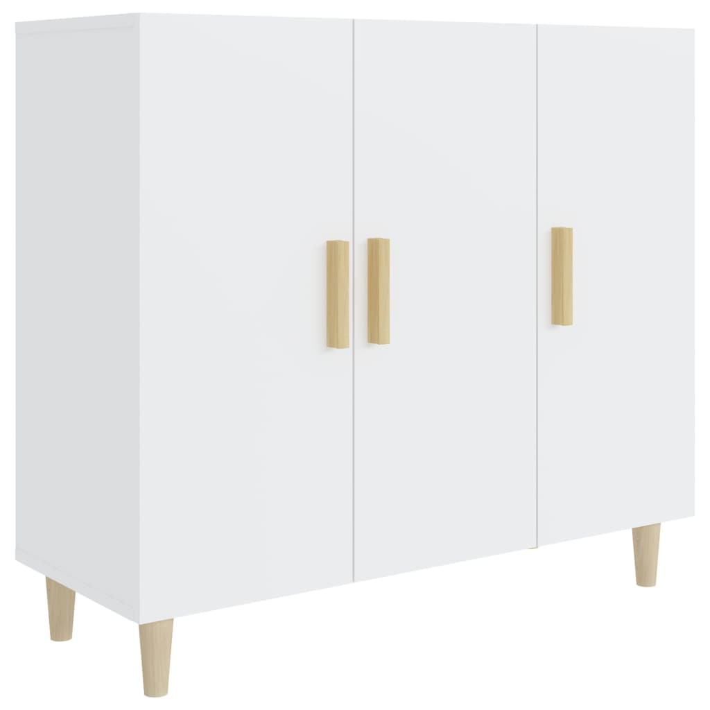 NNEVL Sideboard White 90x34x80 cm Engineered Wood-1