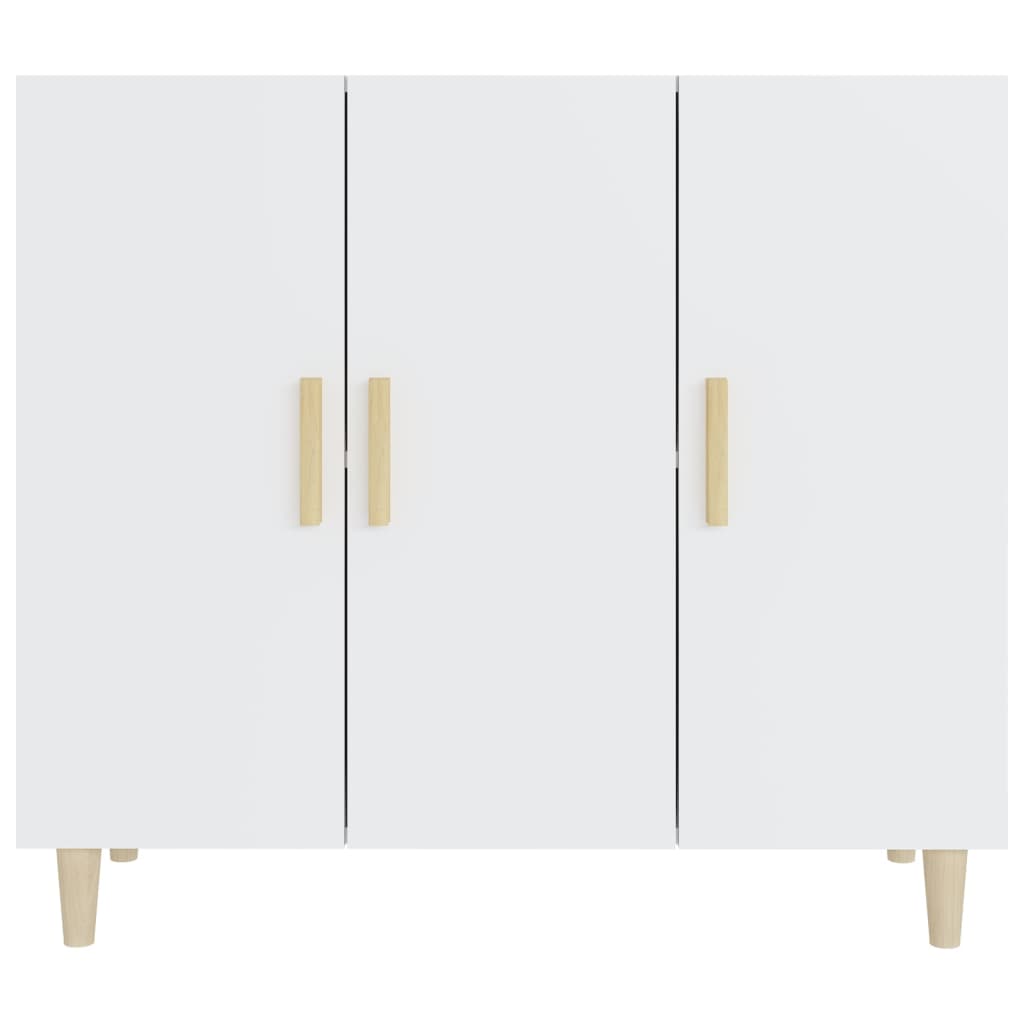 NNEVL Sideboard White 90x34x80 cm Engineered Wood-2
