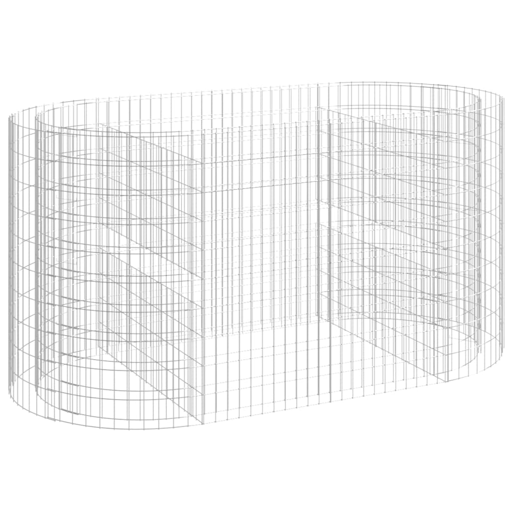 NNEVL Gabion Raised Bed Galvanised Iron 200x100x100 cm-1