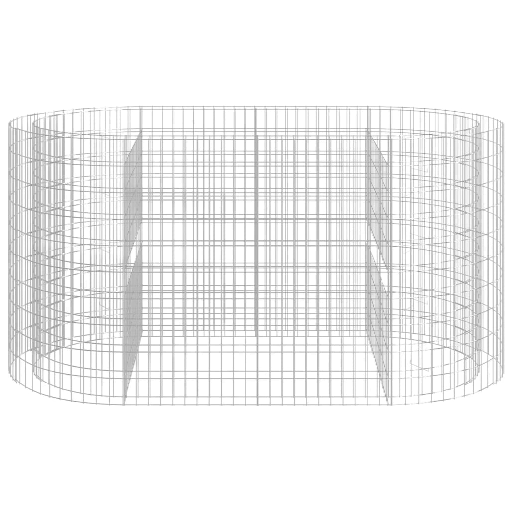 NNEVL Gabion Raised Bed Galvanised Iron 200x100x100 cm-3