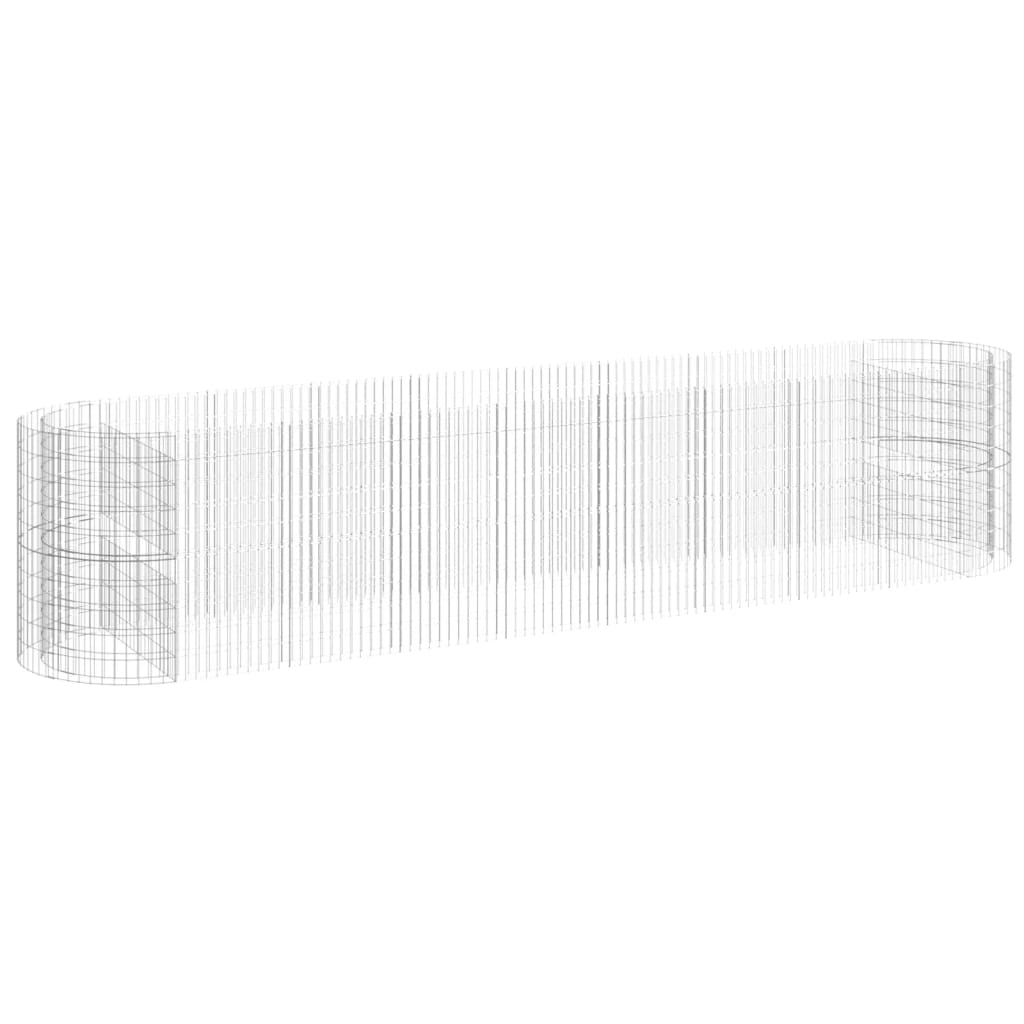 NNEVL Gabion Raised Bed Galvanised Iron 500x100x100 cm-1