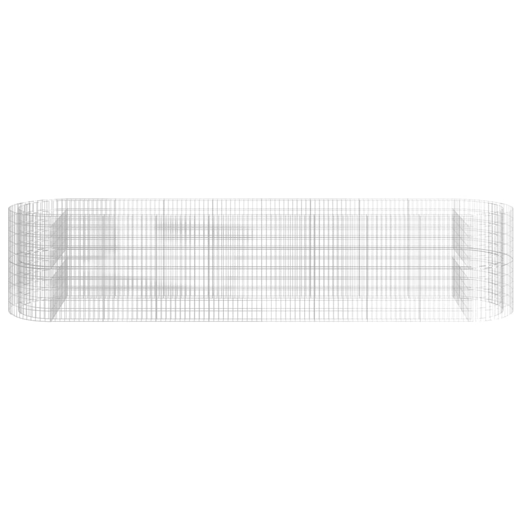 NNEVL Gabion Raised Bed Galvanised Iron 500x100x100 cm-3