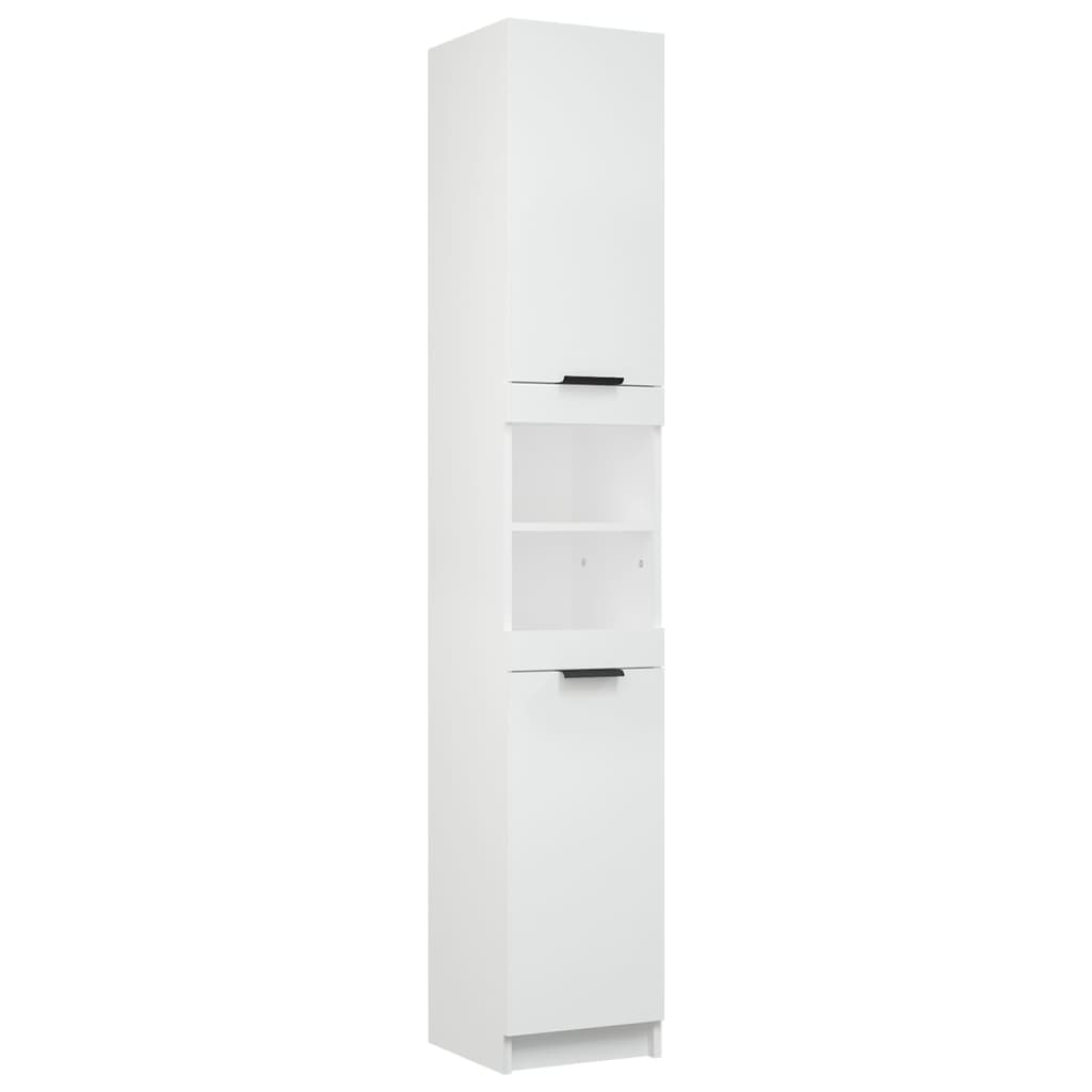 NNEVL Bathroom Cabinet White 32x34x188.5 cm Engineered Wood-1