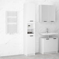 NNEVL Bathroom Cabinet White 32x34x188.5 cm Engineered Wood-0