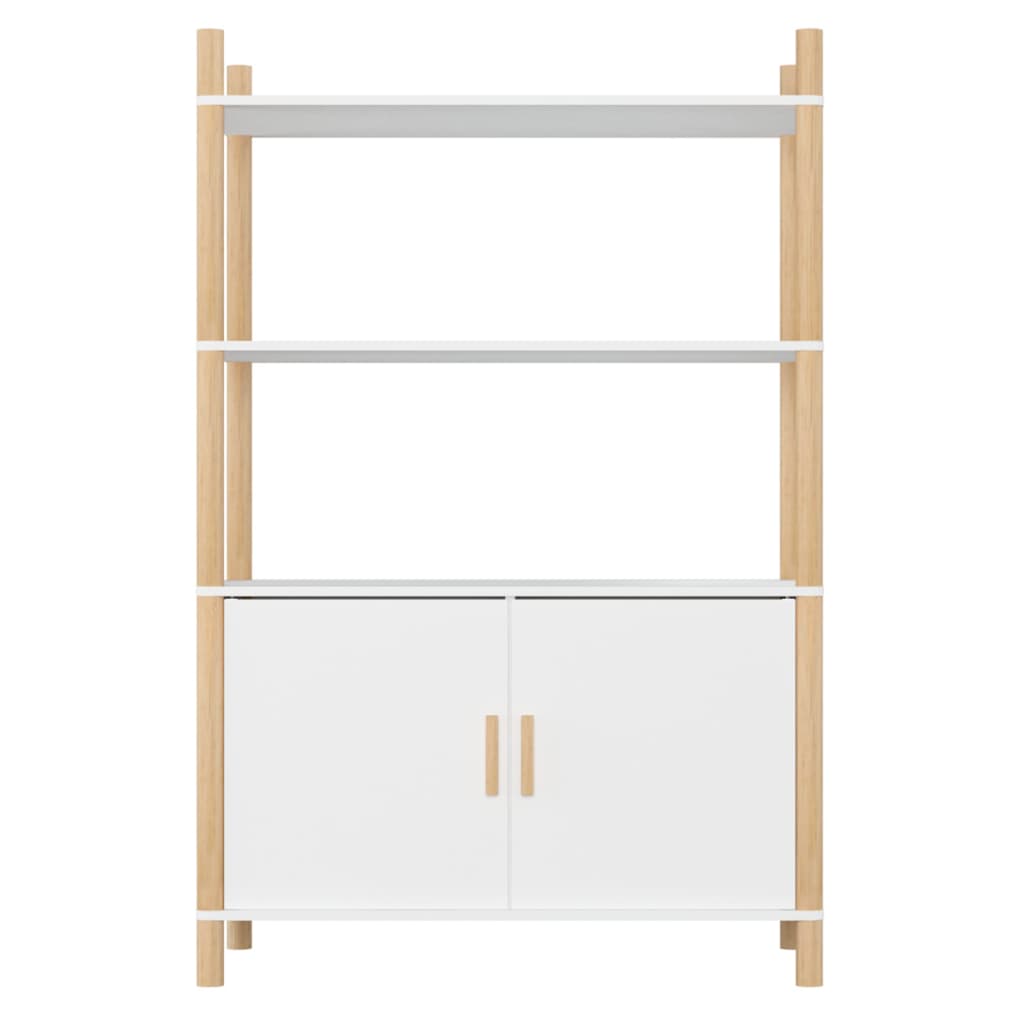 NNEVL Highboard White 80x40x121 cm Engineered Wood-2