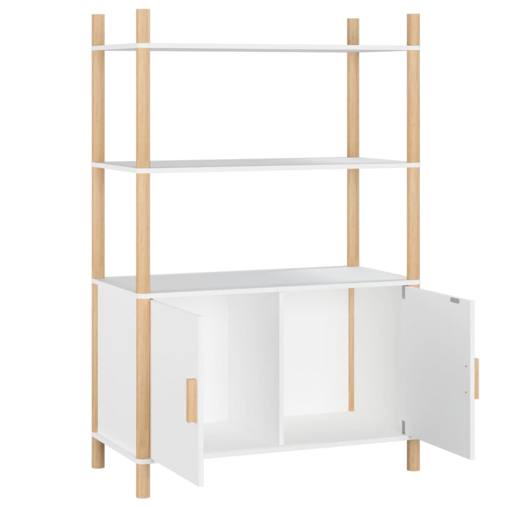 NNEVL Highboard White 80x40x121 cm Engineered Wood-4