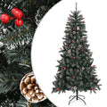 NNEVL Artificial Christmas Tree with Stand Green 210 cm PVC-0