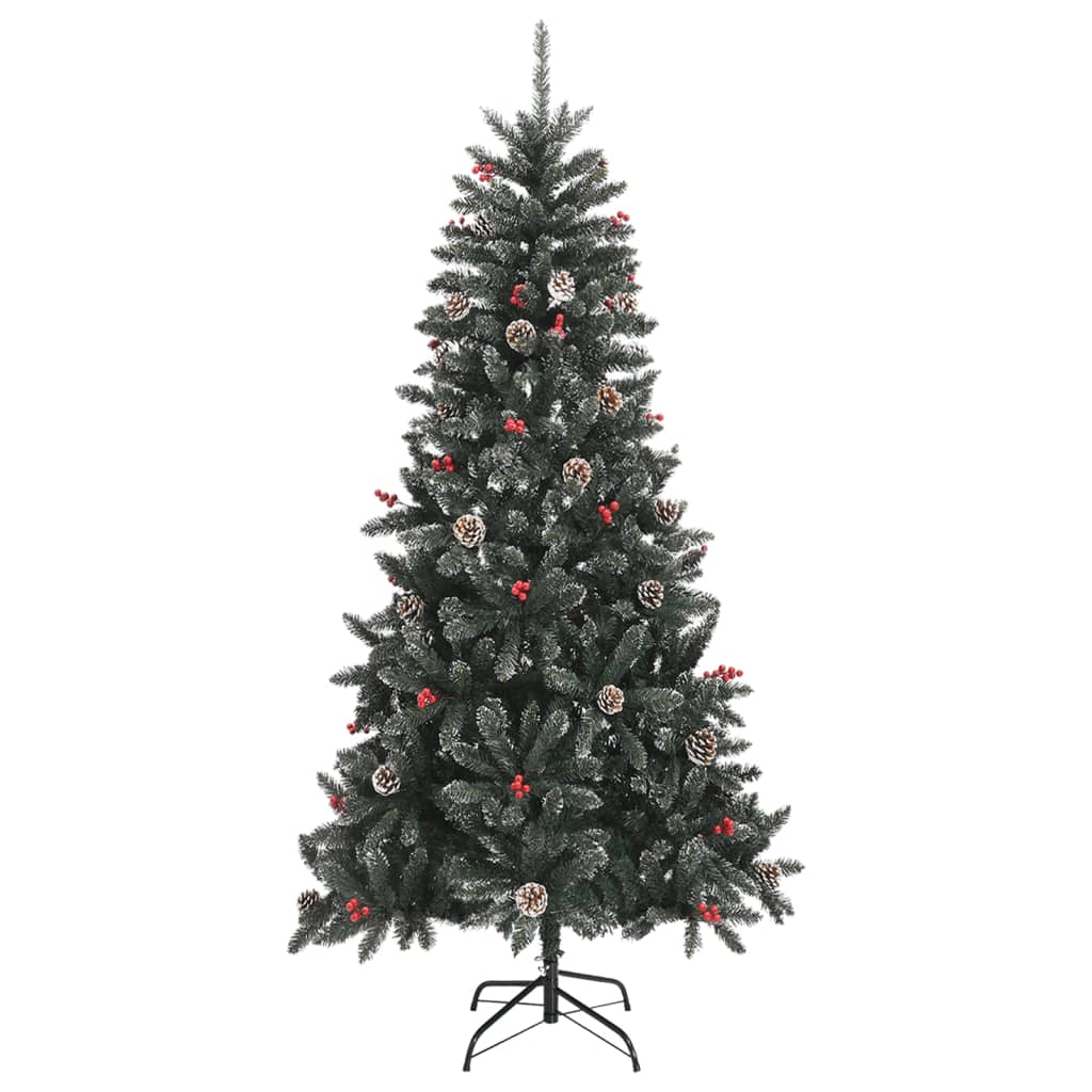 NNEVL Artificial Christmas Tree with Stand Green 210 cm PVC-1