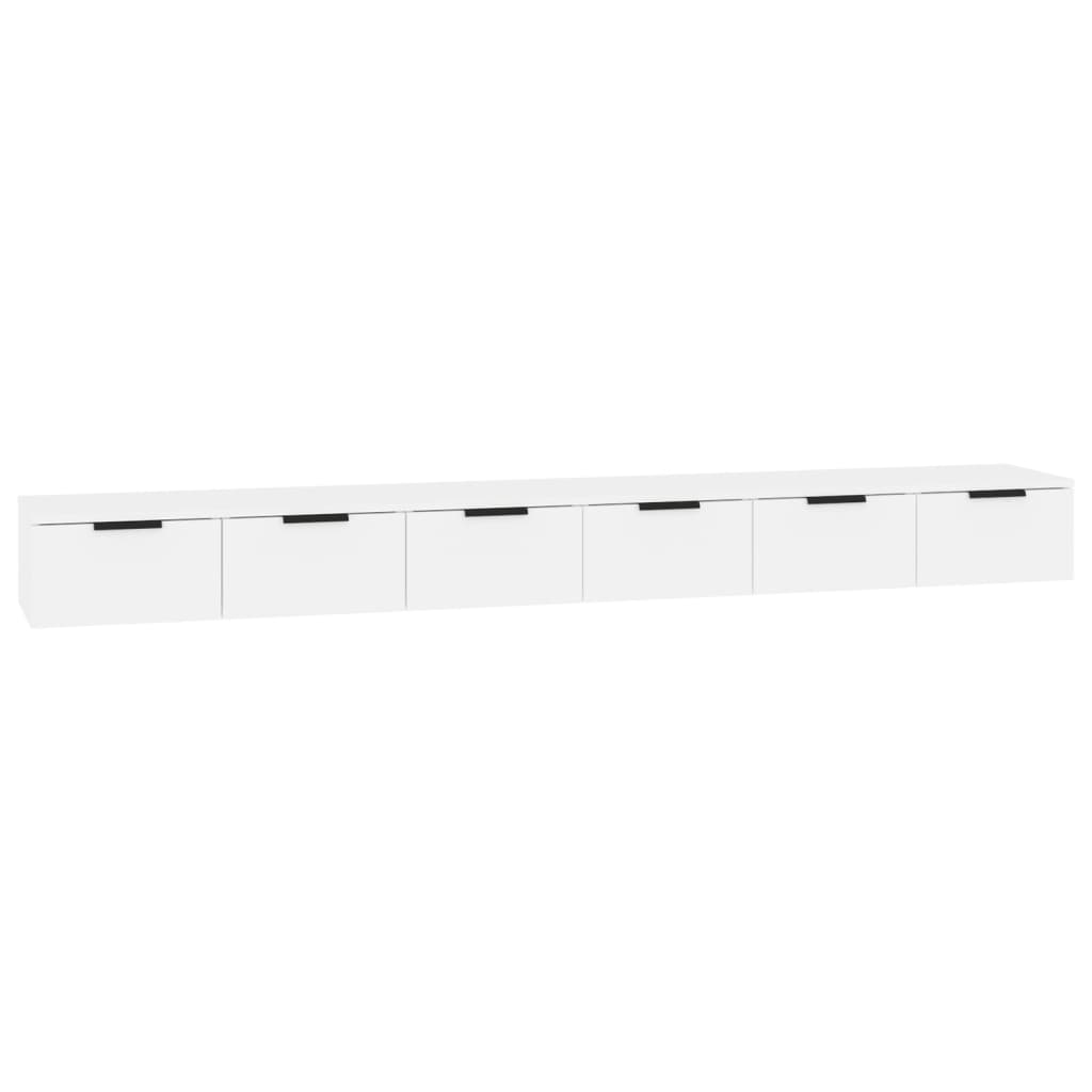 NNEVL Wall Cabinets 2 pcs White 102x30x20 cm Engineered Wood-1