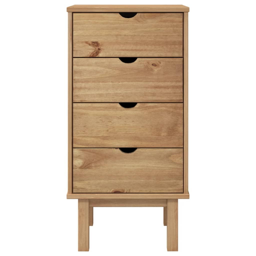NNEVL Drawer Cabinet OTTA 45x39x90cm Solid Wood Pine-2