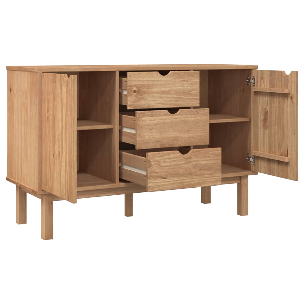 NNEVL Sideboard OTTA 113.5x43x73 cm Solid Wood Pine-3
