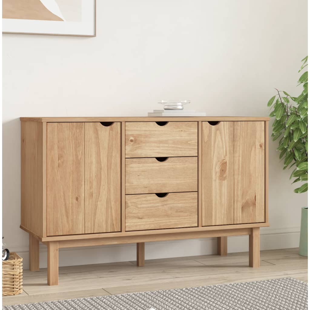 NNEVL Sideboard OTTA 113.5x43x73 cm Solid Wood Pine-0