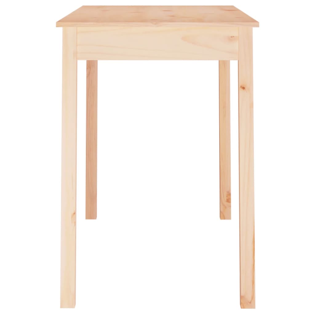 NNEVL Dining Table 110x55x75 cm Solid Wood Pine-3