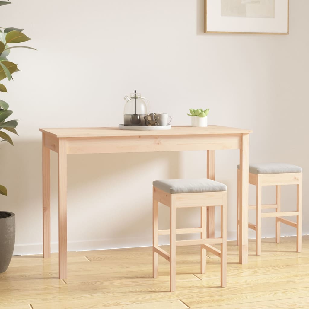 NNEVL Dining Table 110x55x75 cm Solid Wood Pine-0