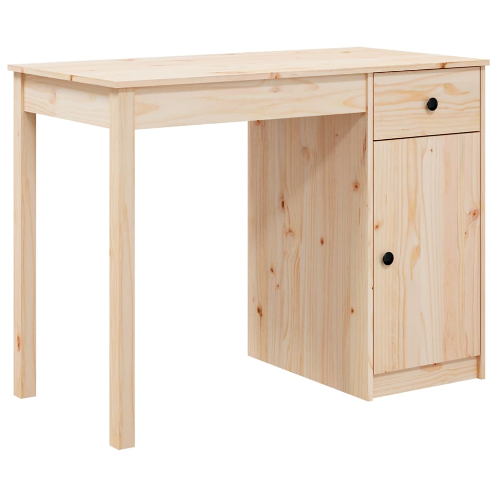 NNEVL Desk 100x50x75 cm Solid Wood Pine-1