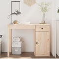 NNEVL Desk 100x50x75 cm Solid Wood Pine-0