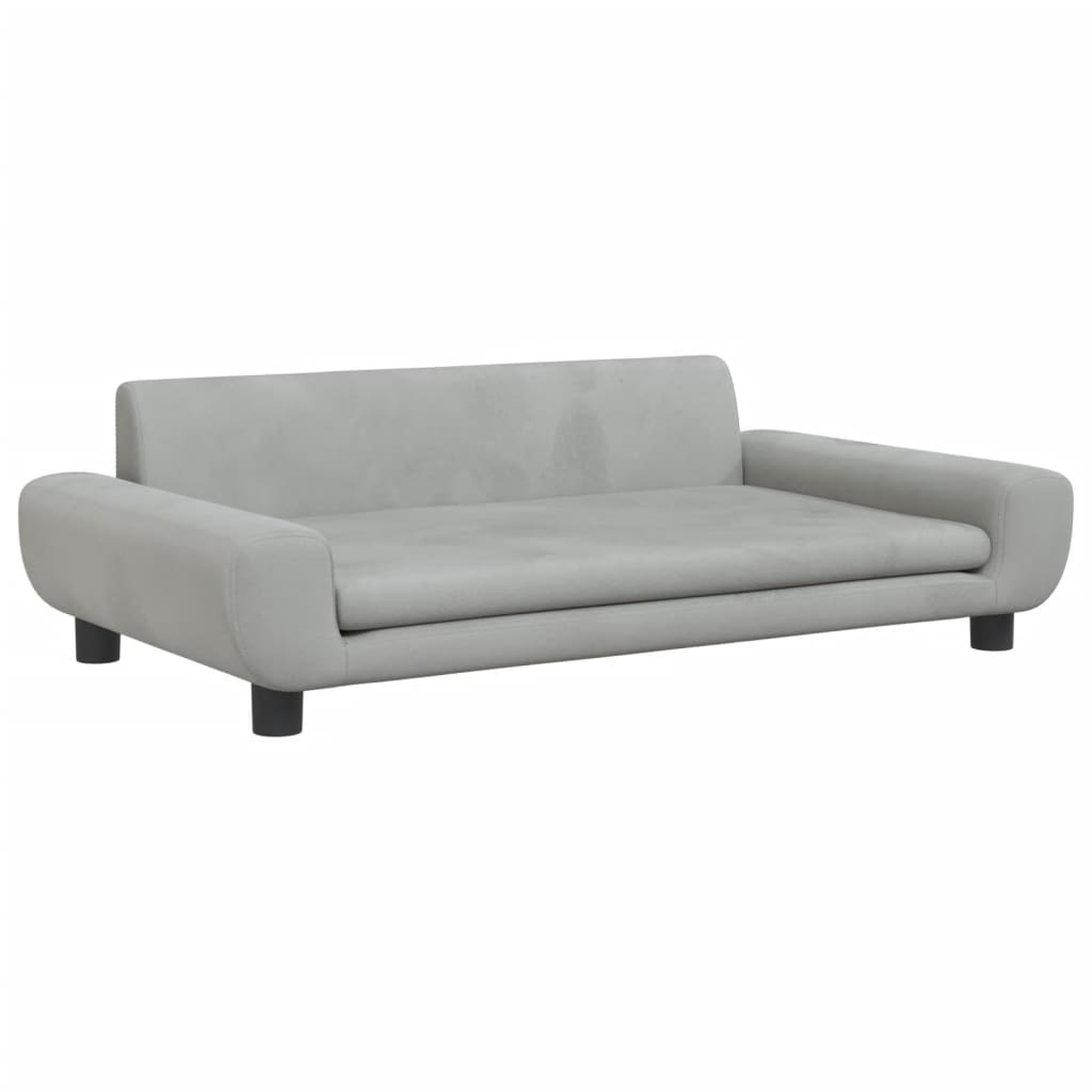 NNEVL Dog Bed Light Grey 100x54x33 cm Velvet-1