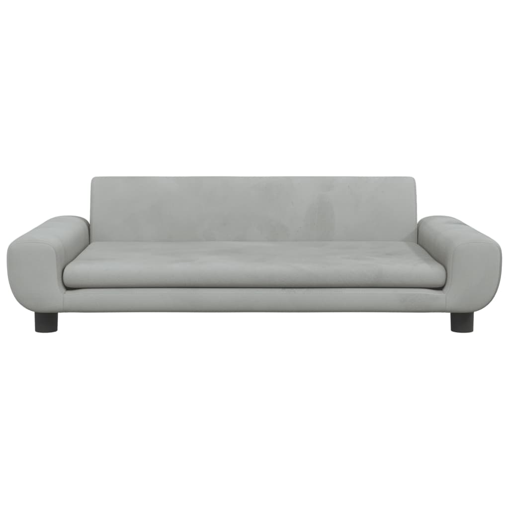 NNEVL Dog Bed Light Grey 100x54x33 cm Velvet-2