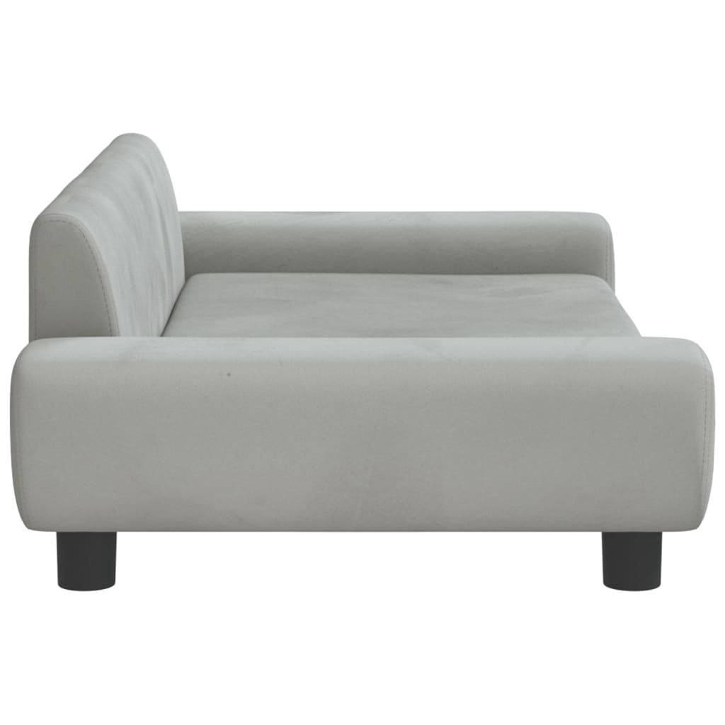 NNEVL Dog Bed Light Grey 100x54x33 cm Velvet-3