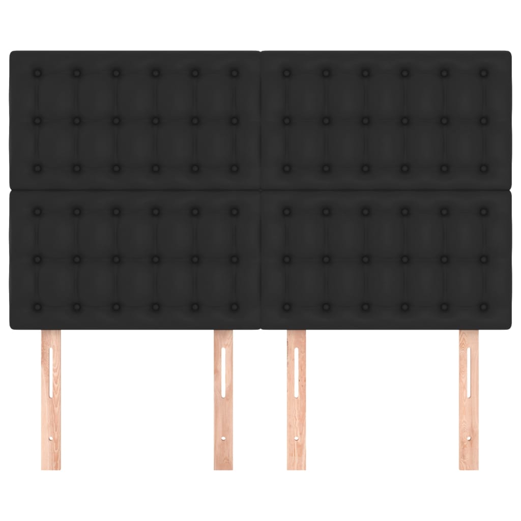 NNEVL Headboards 4 pcs Black 72x5x78/88 cm Faux Leather-2