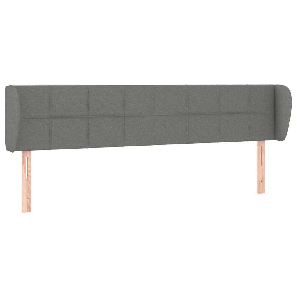 NNEVL Headboard with Ears Dark Grey 203 cm Fabric-1