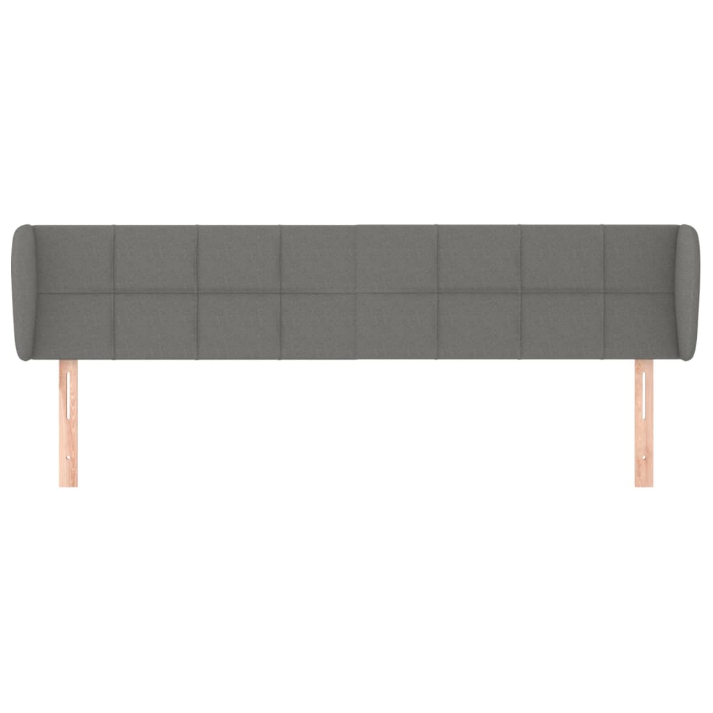 NNEVL Headboard with Ears Dark Grey 203 cm Fabric-2