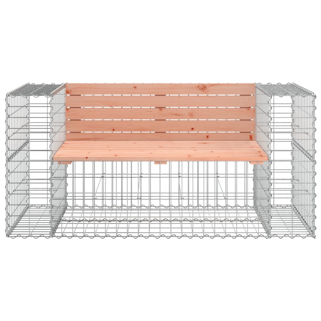 NNEVL Garden Bench Gabion Design 143x71x65.5 cm Solid Wood Douglas-2