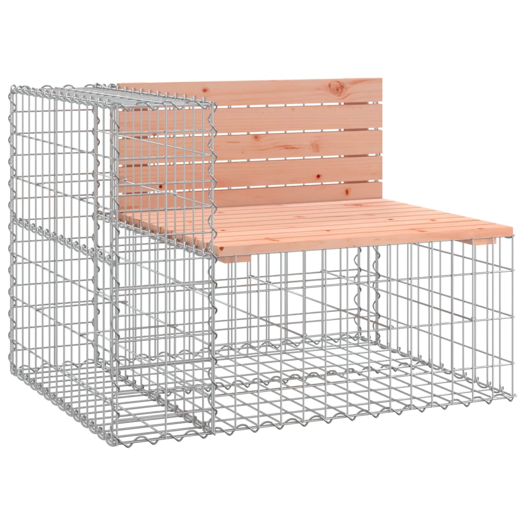 NNEVL Garden Bench Gabion Design 92x71x65.5 cm Solid Wood Douglas-1