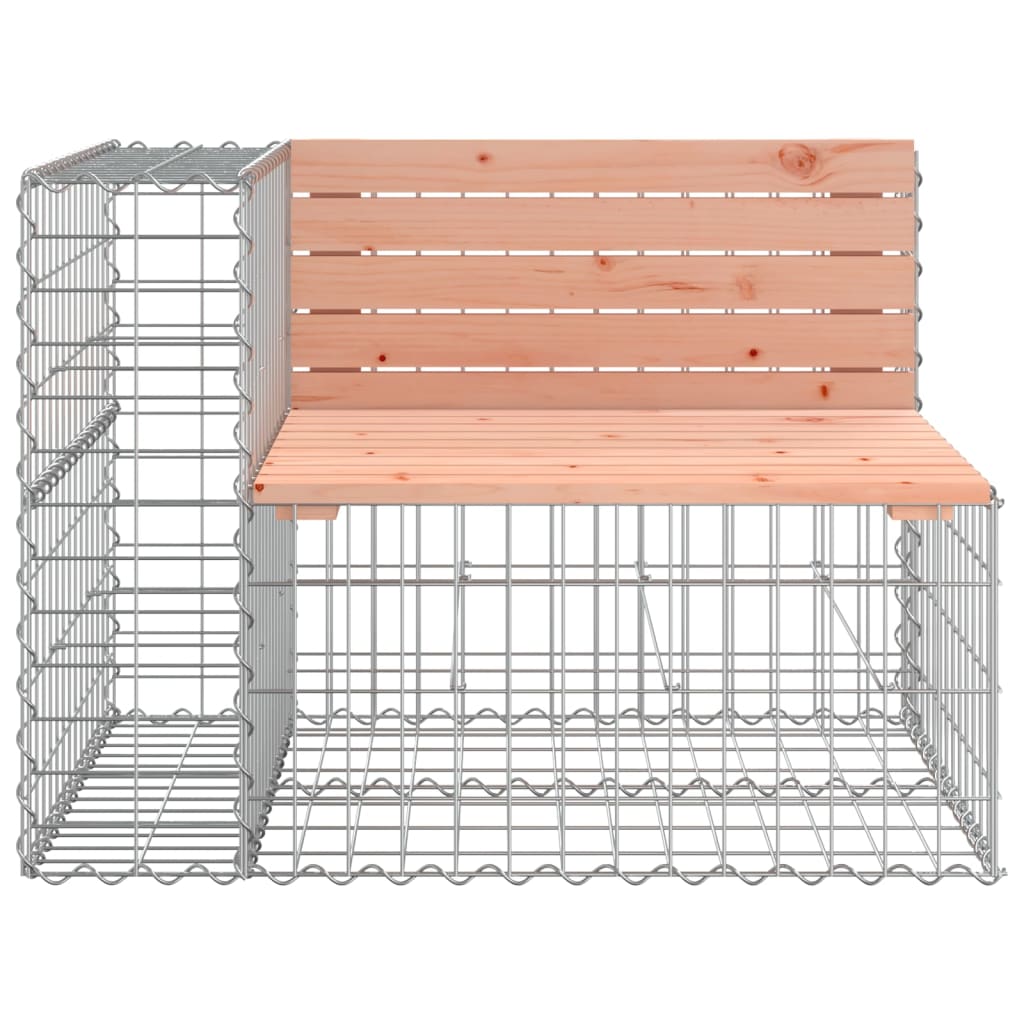 NNEVL Garden Bench Gabion Design 92x71x65.5 cm Solid Wood Douglas-2