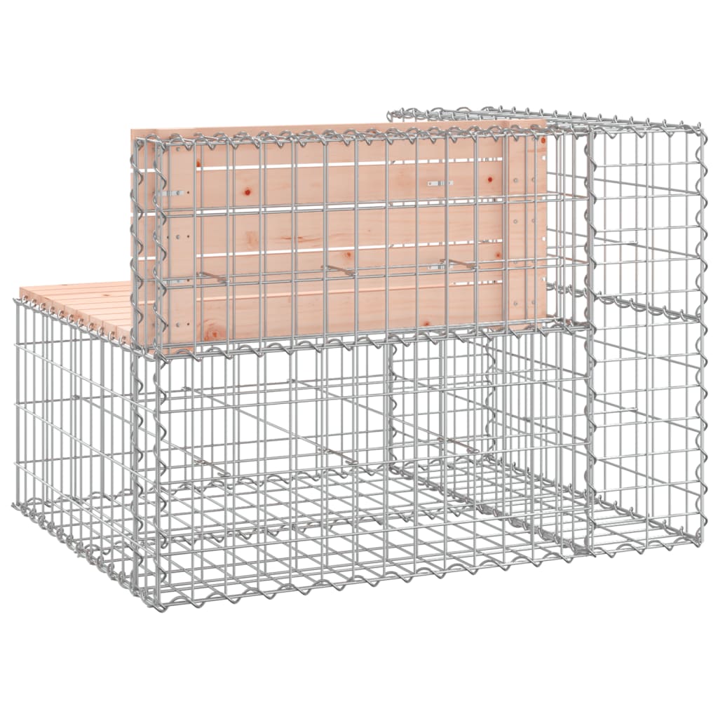 NNEVL Garden Bench Gabion Design 92x71x65.5 cm Solid Wood Douglas-4