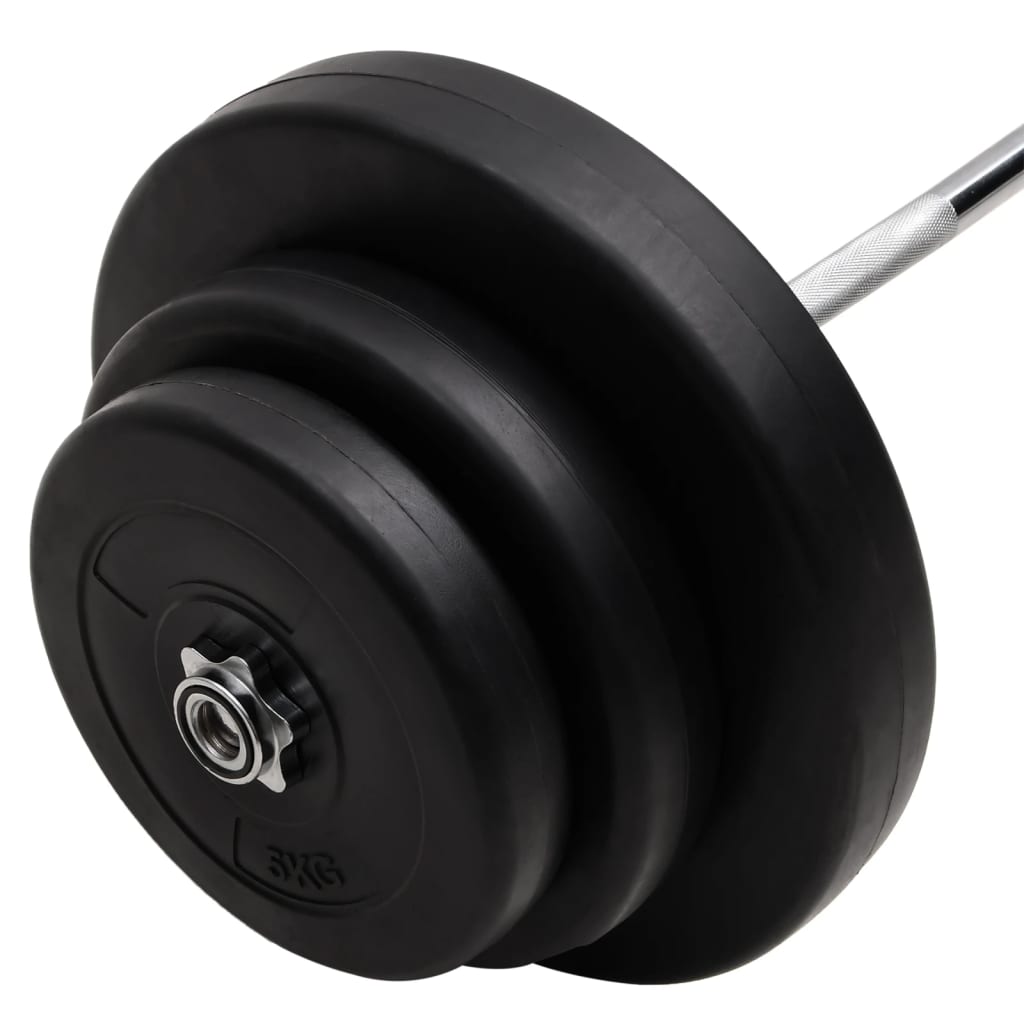NNEVL Curl Barbell with Plates 60 kg-4