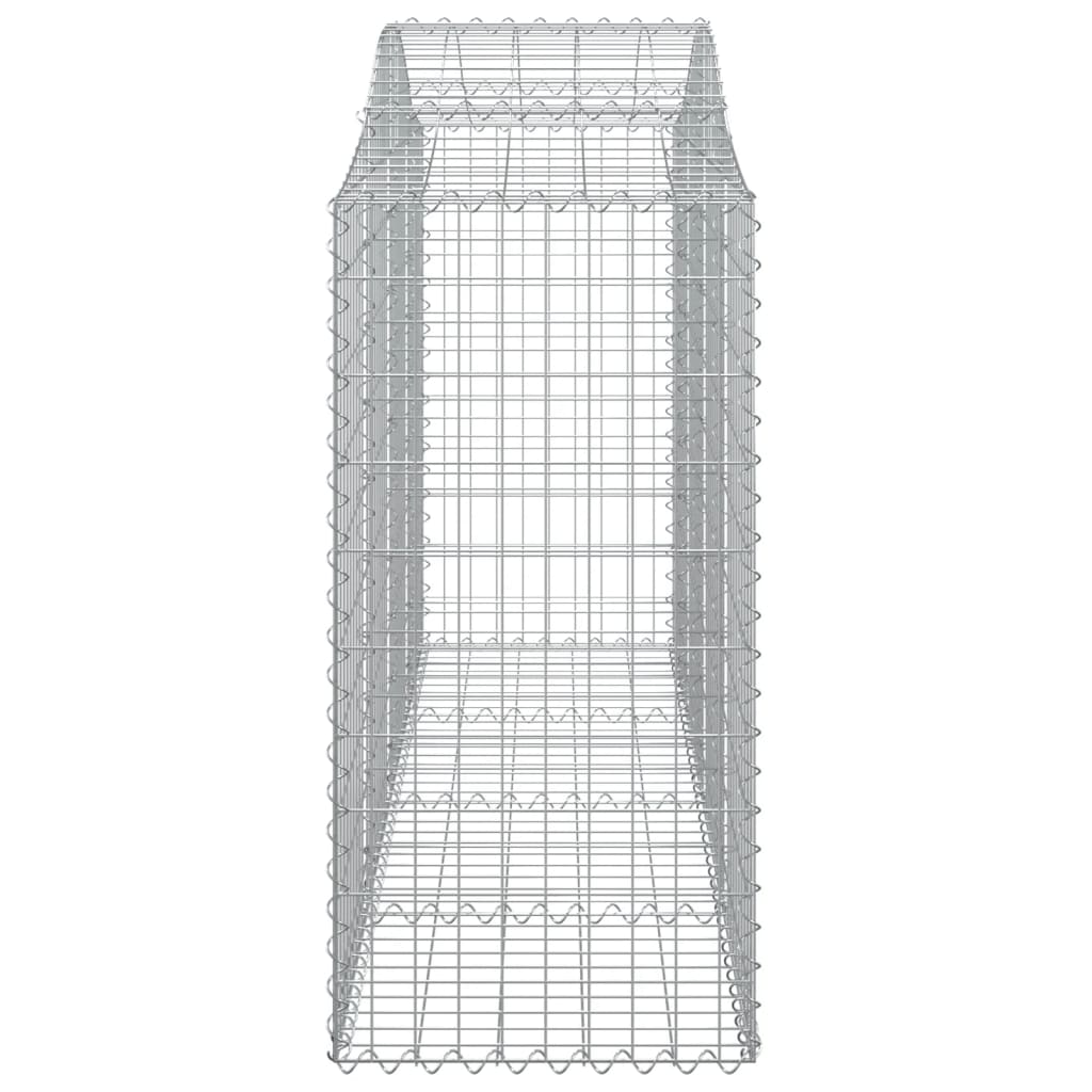 NNEVL Arched Gabion Baskets 8 pcs 200x50x100/120 cm Galvanised Iron-4