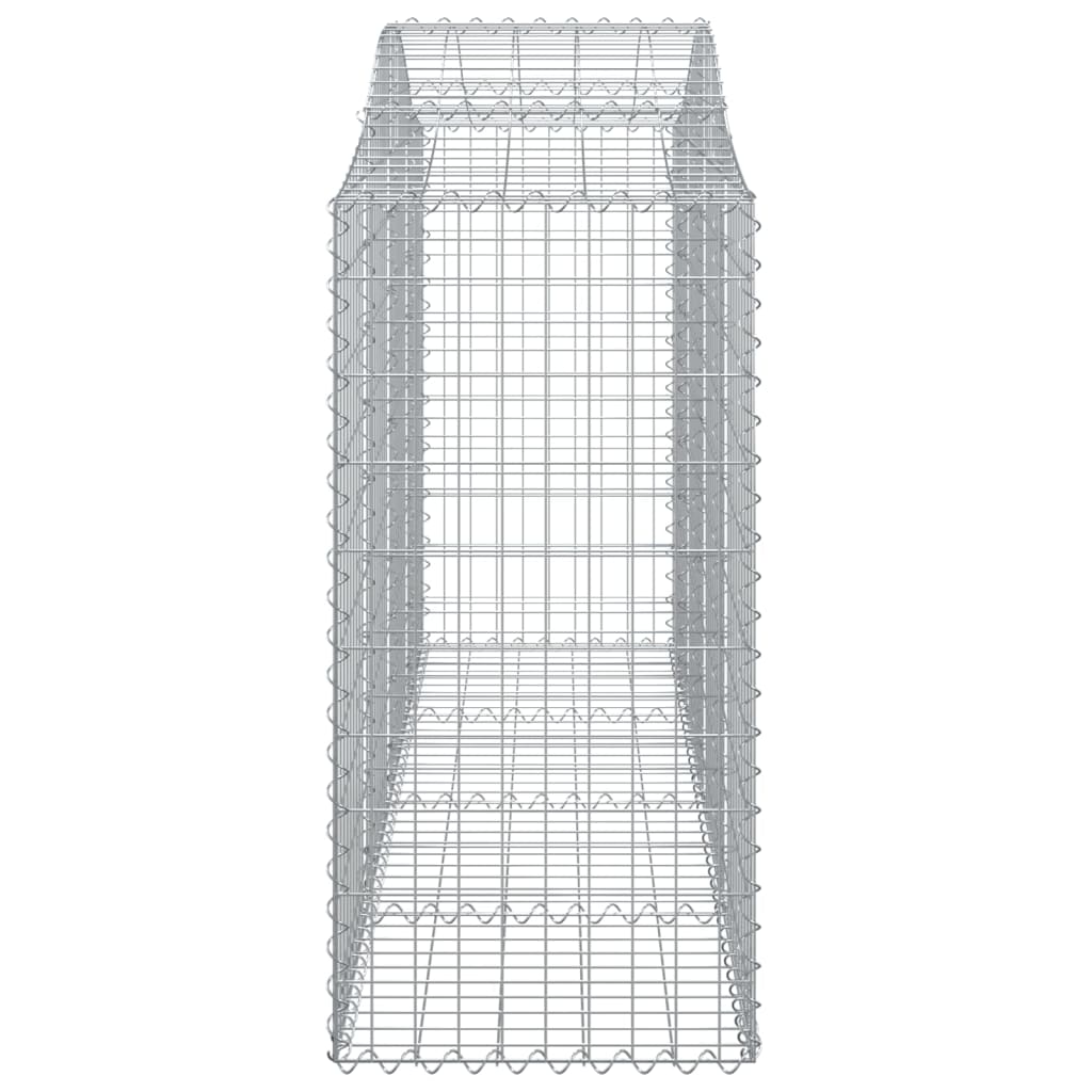 NNEVL Arched Gabion Baskets 12 pcs 200x50x100/120 cm Galvanised Iron-4