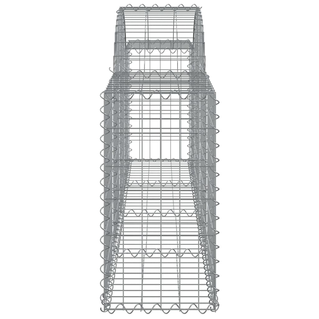 NNEVL Arched Gabion Baskets 4 pcs 200x30x60/80 cm Galvanised Iron-4