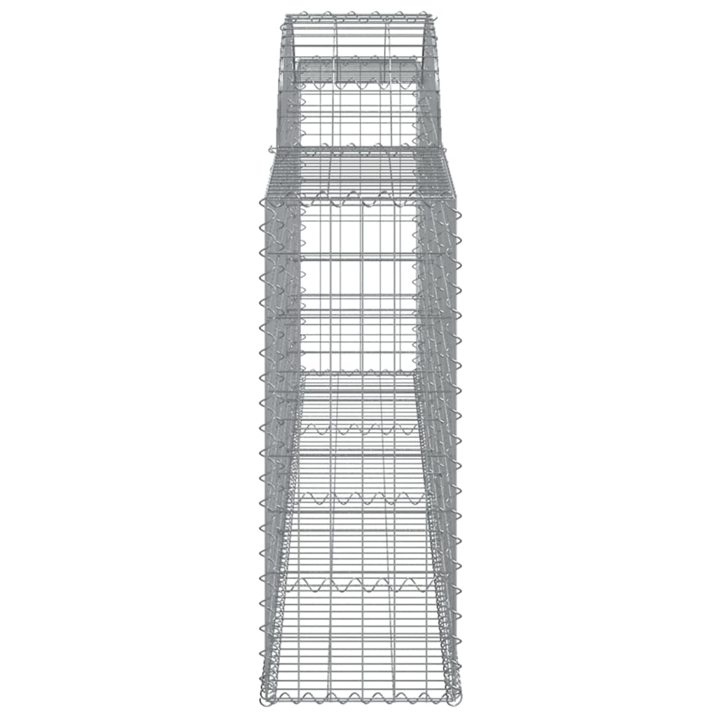 NNEVL Arched Gabion Baskets 2 pcs 300x30x80/100 cm Galvanised Iron-4