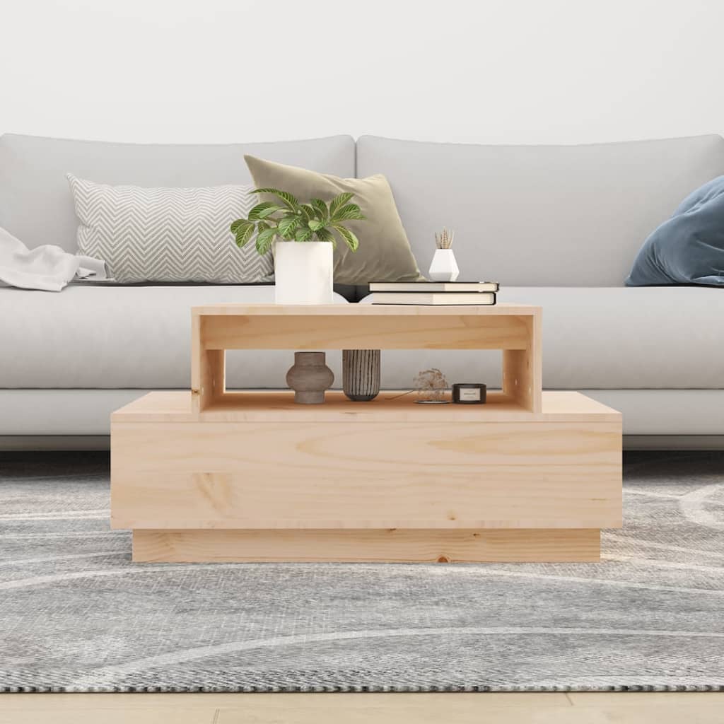 NNEVL Coffee Table 80x55x40.5 cm Solid Wood Pine-2