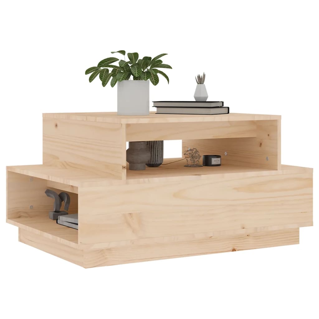 NNEVL Coffee Table 80x55x40.5 cm Solid Wood Pine-3