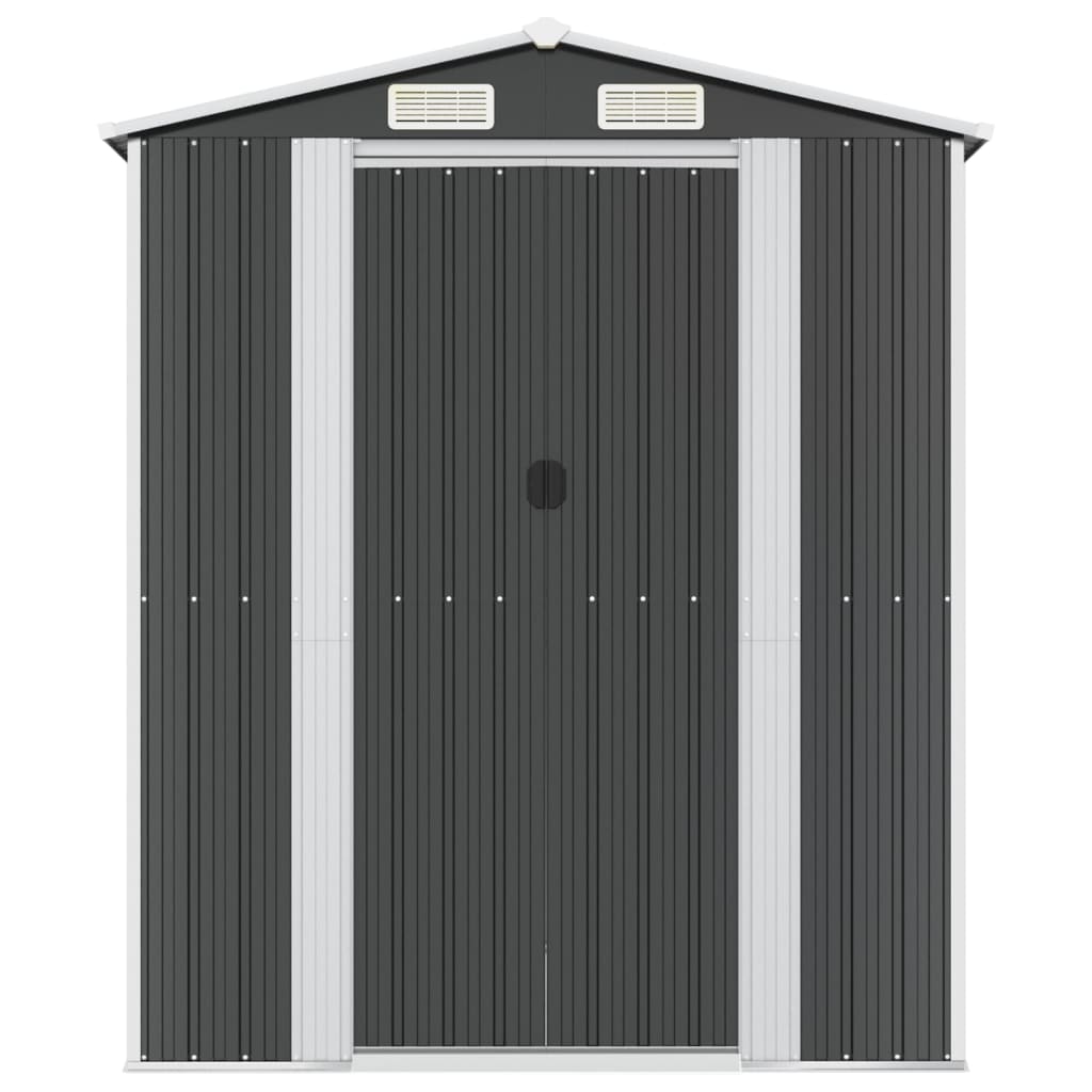 NNEVL Garden Shed Anthracite 192x855x223 cm Galvanised Steel