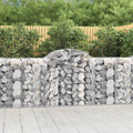 NNEVL Arched Gabion Basket 200x50x100/120 cm Galvanised Iron-0