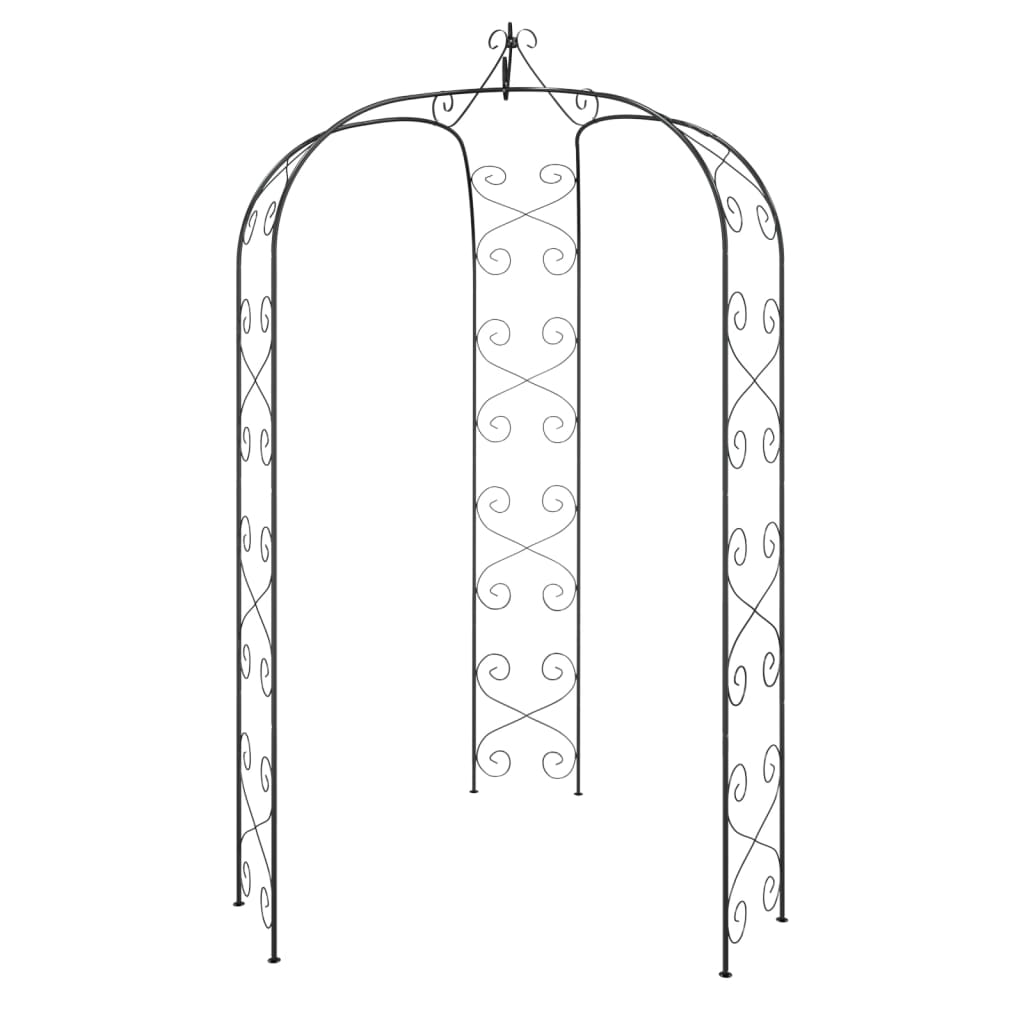 NNEVL Garden Arch Black Ø180x255 cm Steel-1