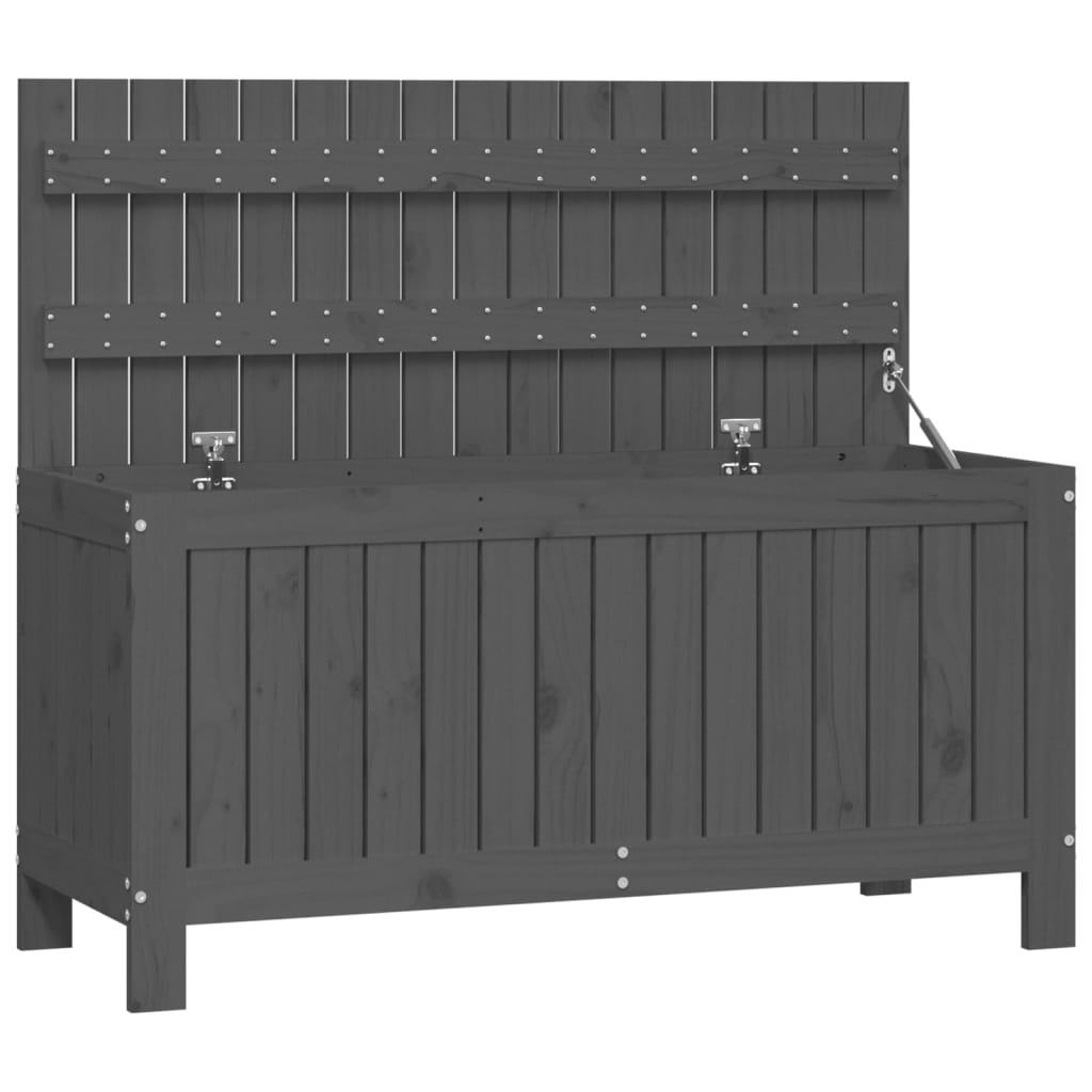 NNEVL Garden Storage Box Grey 115x49x60 cm Solid Wood Pine-1
