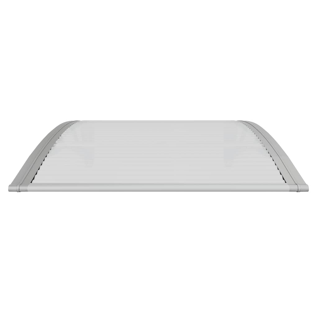 NNEVL Door Canopy Grey and Transparent 100x75 cm Polycarbonate-3