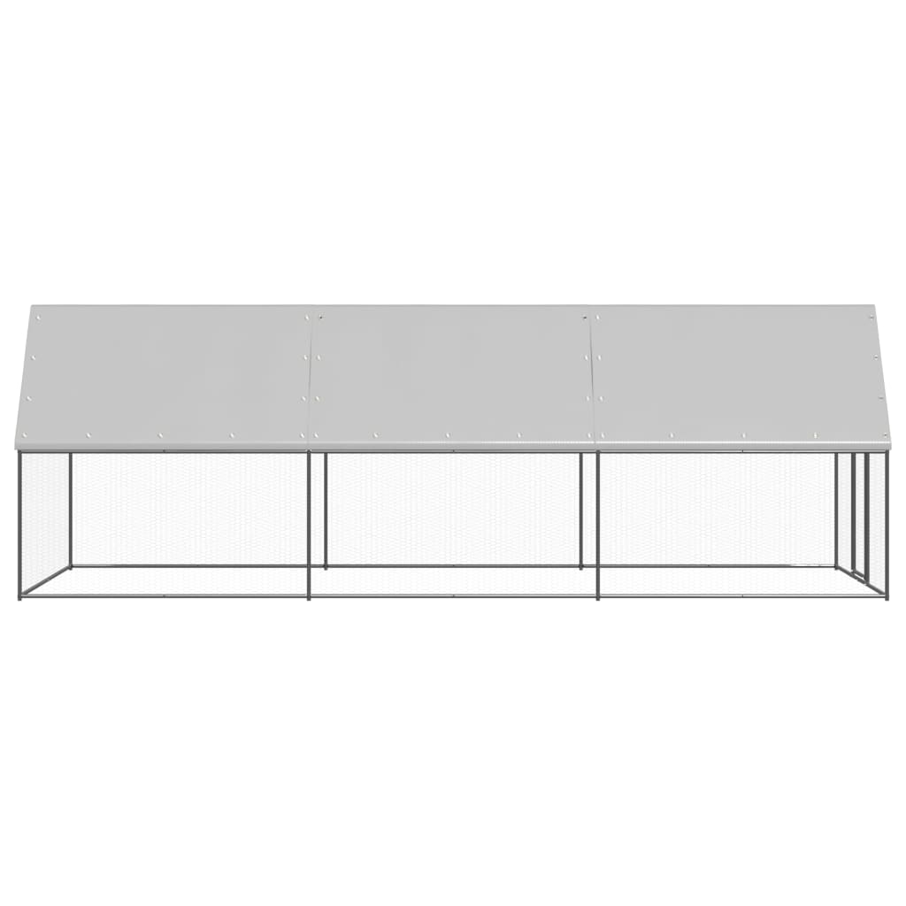 NNEVL Outdoor Chicken Cage 2x6x2 m Galvanised Steel-2
