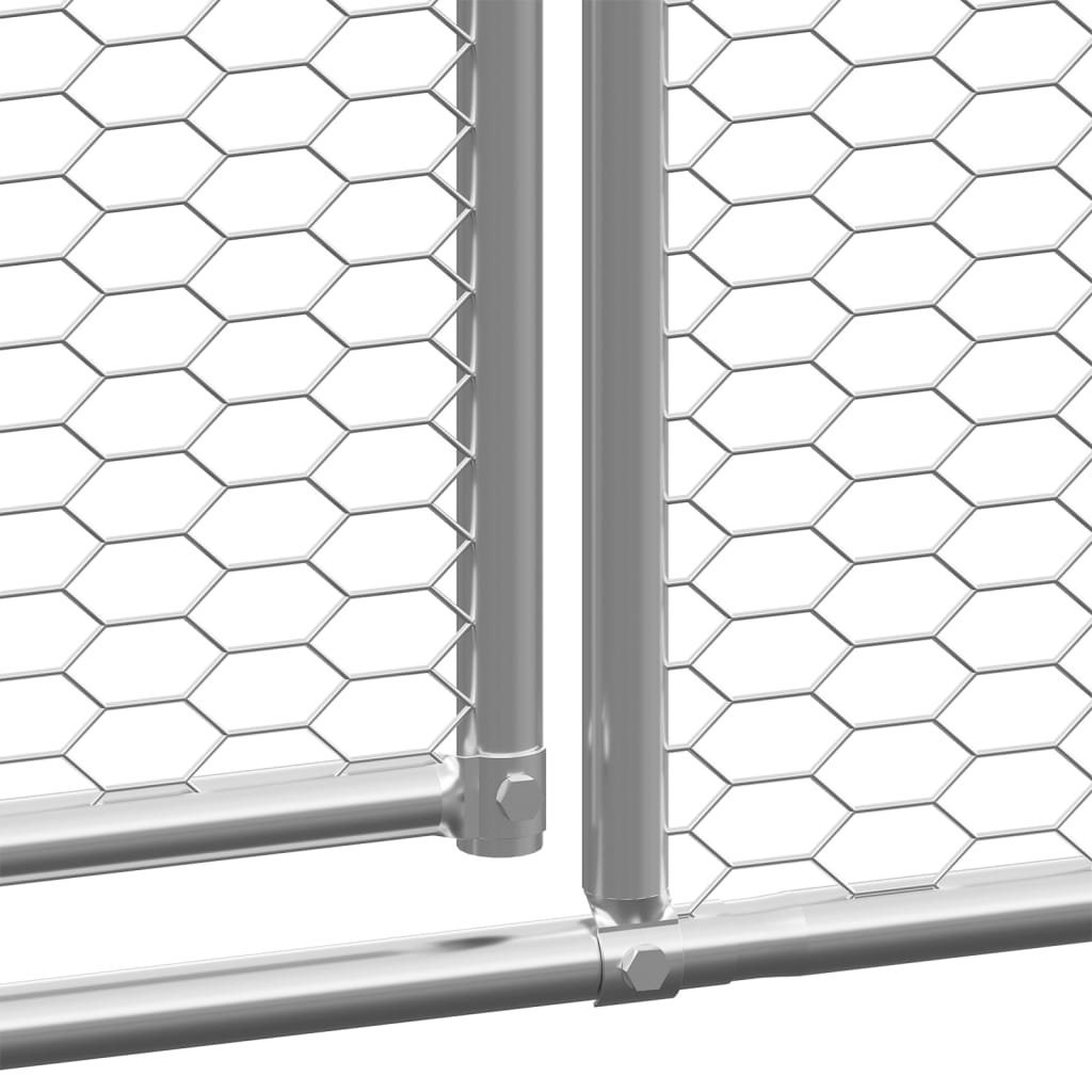 NNEVL Outdoor Chicken Cage 2x6x2 m Galvanised Steel-3