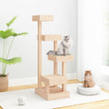 NNEVL Cat Tree 45.5x49x103 cm Solid Wood Pine-0