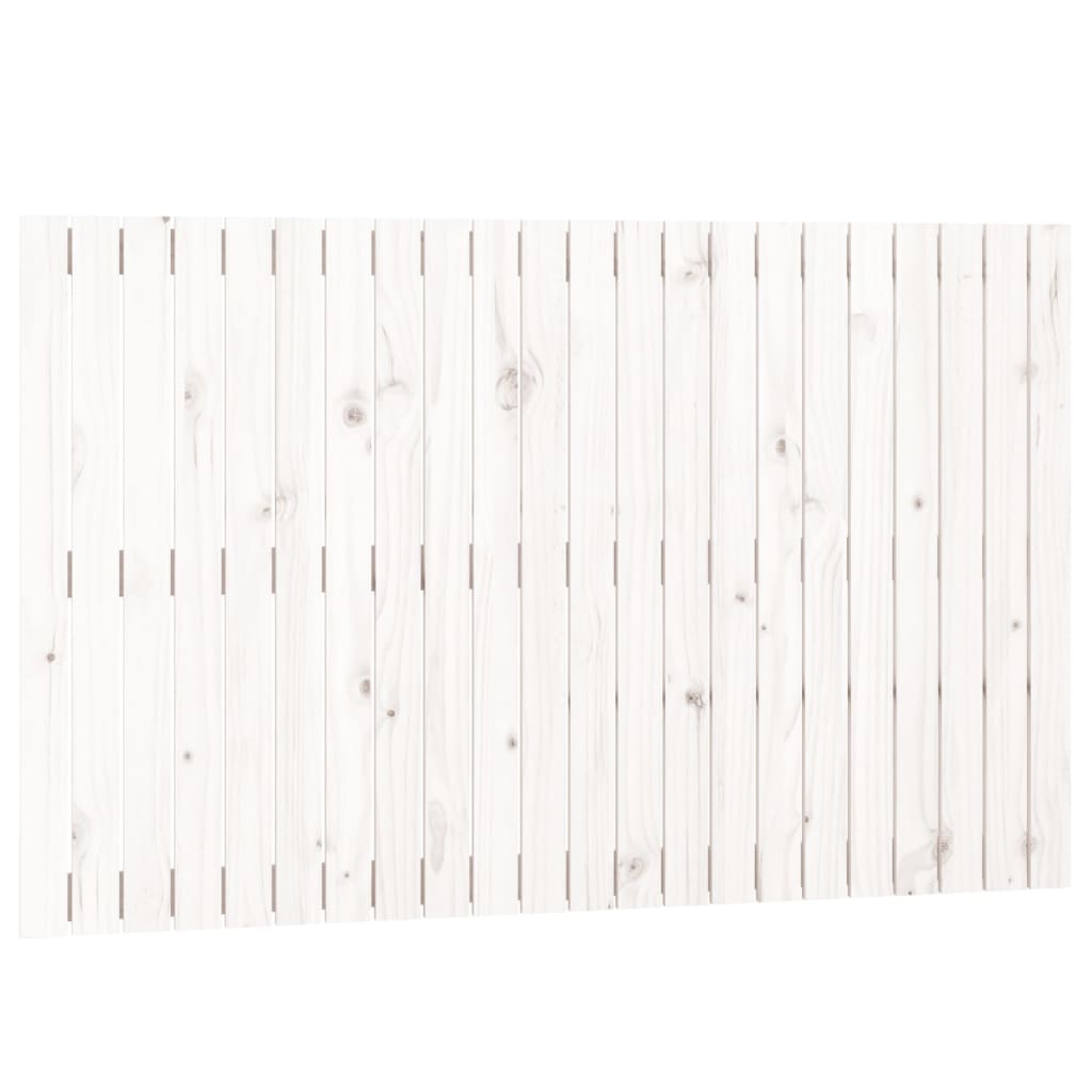 NNEVL Wall Headboard White 140x3x90 cm Solid Wood Pine-1