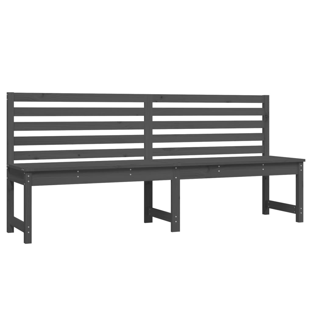 NNEVL Garden Bench Grey 201.5 cm Solid Wood Pine-1