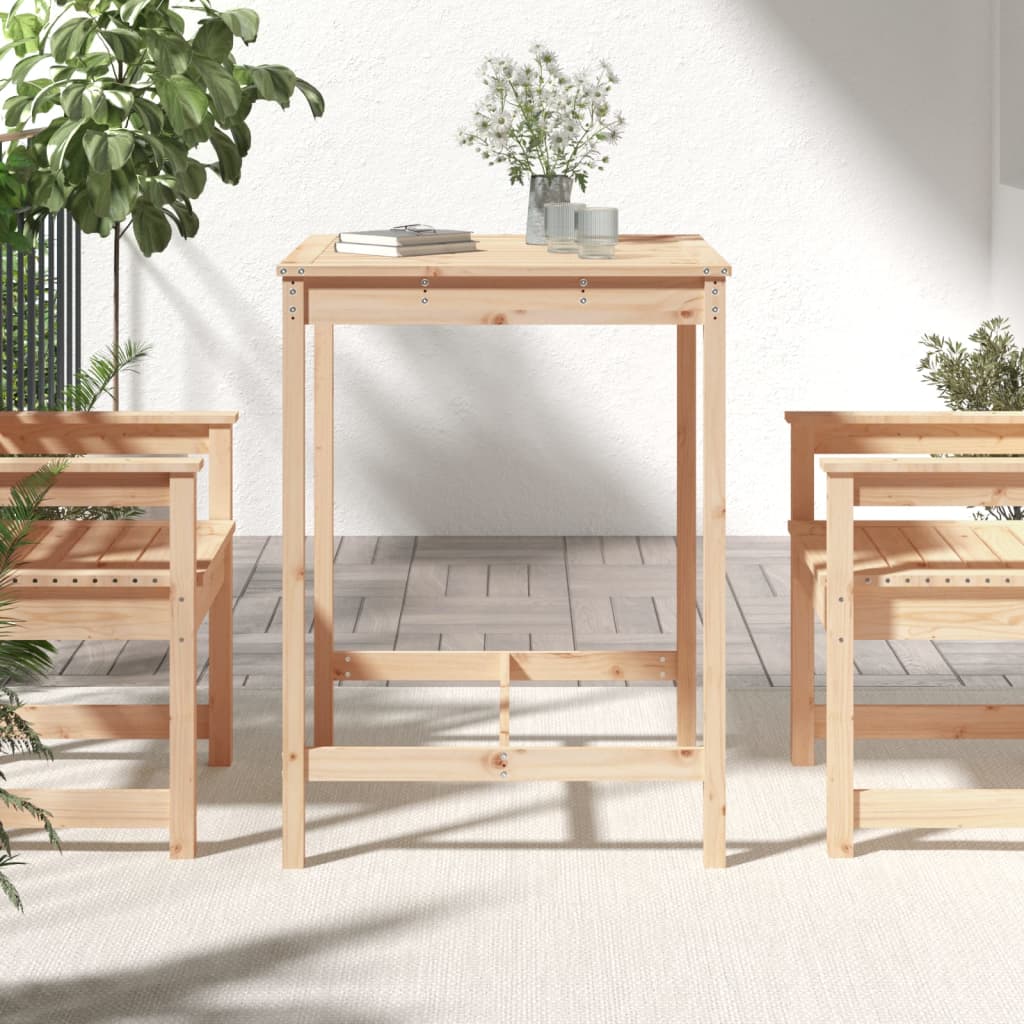 NNEVL Garden Table 82.5x82.5x110 cm Solid Wood Pine-2