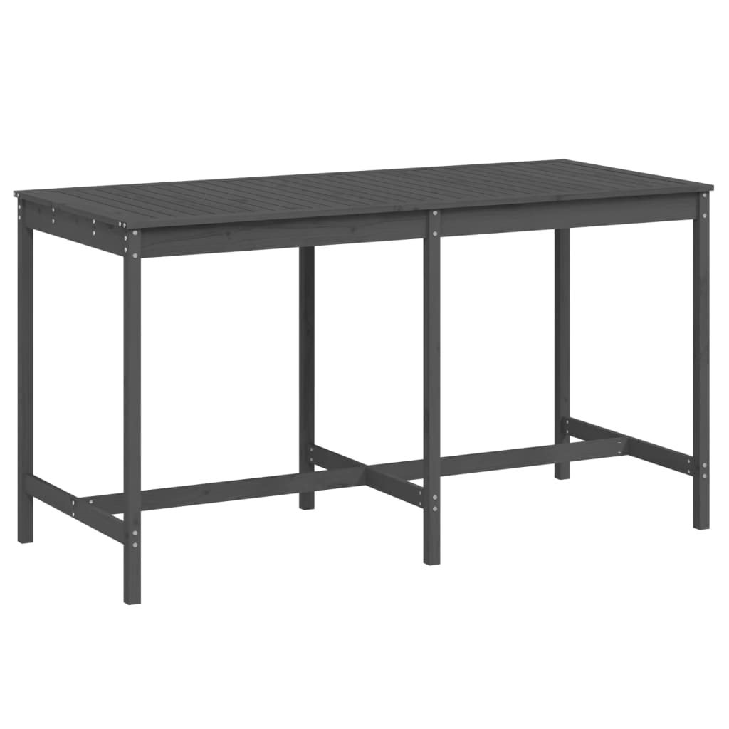 NNEVL Garden Table Grey 203.5x90x110 cm Solid Wood Pine-1